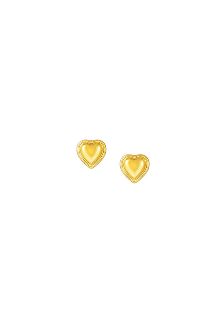 TOMEI Lusso Italia Heart Earrings, Yellow Gold 916/22K
