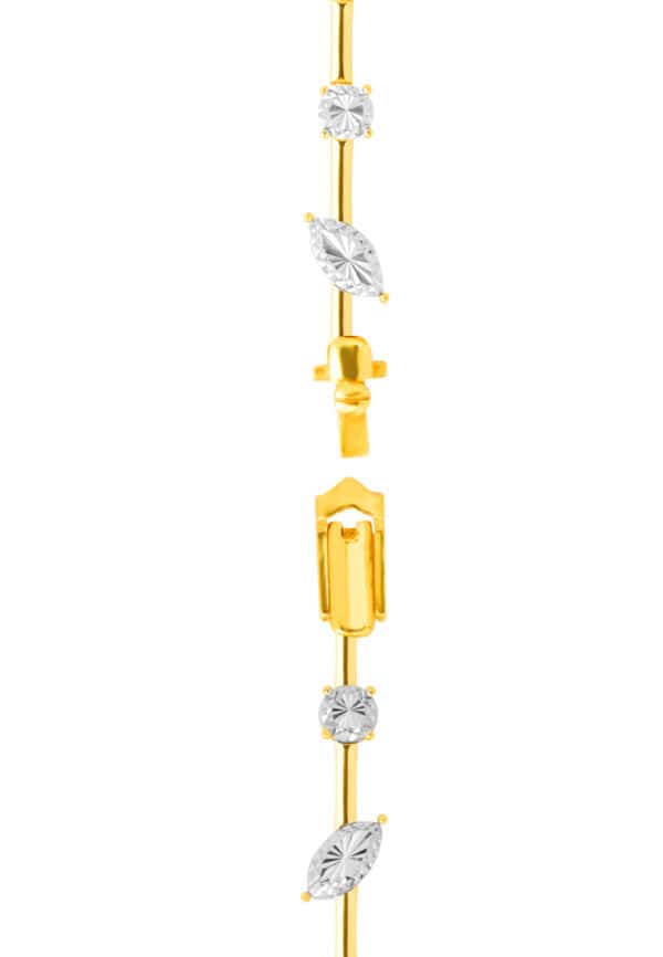 TOMEI Diamond Cut Collection Bracelet, Yellow Gold 916/22K