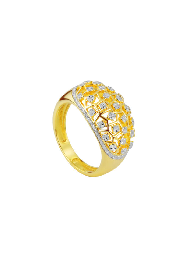TOMEI Diamond Cut Collection Ring, Yellow Gold 916/22K
