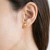 TOMEI x Xifu Earrings, Yellow Gold 999/24K