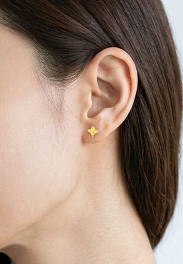 TOMEI x Xifu Earrings, Yellow Gold 999/24K