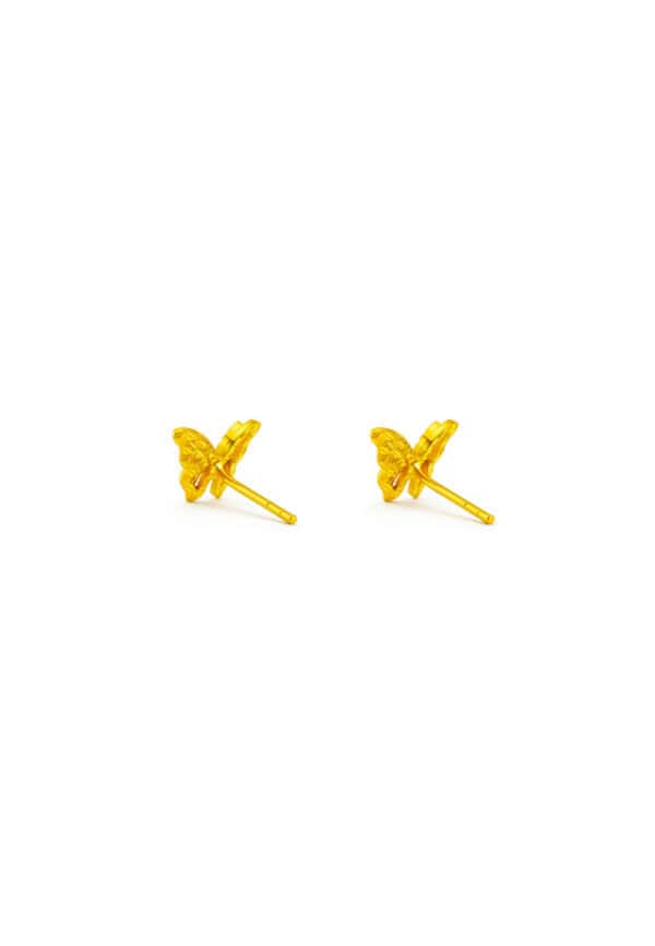 TOMEI Butterfly Earrings, Yellow Gold 999/24K
