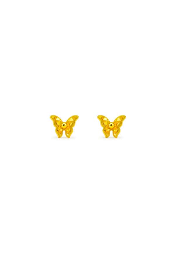 TOMEI Butterfly Earrings, Yellow Gold 999/24K