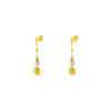 TOMEI Dual-Tone Earrings, Yellow Gold 916/22K