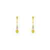 TOMEI Dual-Tone Earrings, Yellow Gold 916/22K