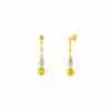 TOMEI Dual-Tone Earrings, Yellow Gold 916/22K