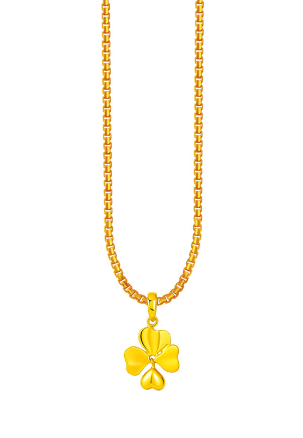 TOMEI Four-Leaves Pendant, Yellow Gold 916/22K