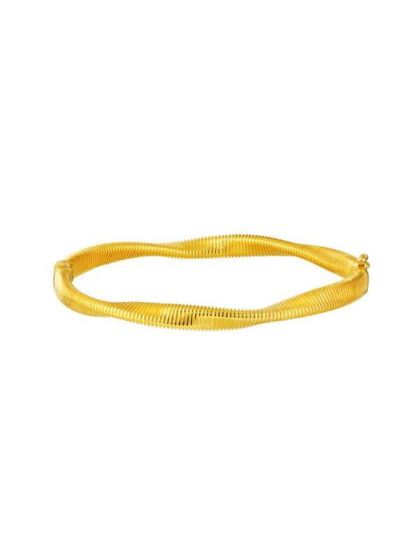 TOMEI Curvy Bangle, Yellow Gold 916/22K