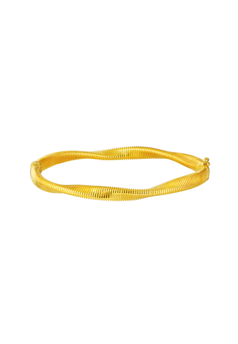 TOMEI Curvy Bangle, Yellow Gold 916/22K