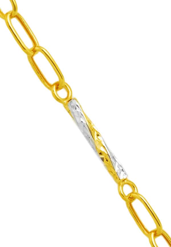 ssmy-zone-1793331867-762_0012_9M-BR4116-2C_3.jpg TOMEI Dual-Tone Bracelet, Yellow Gold 916/22K