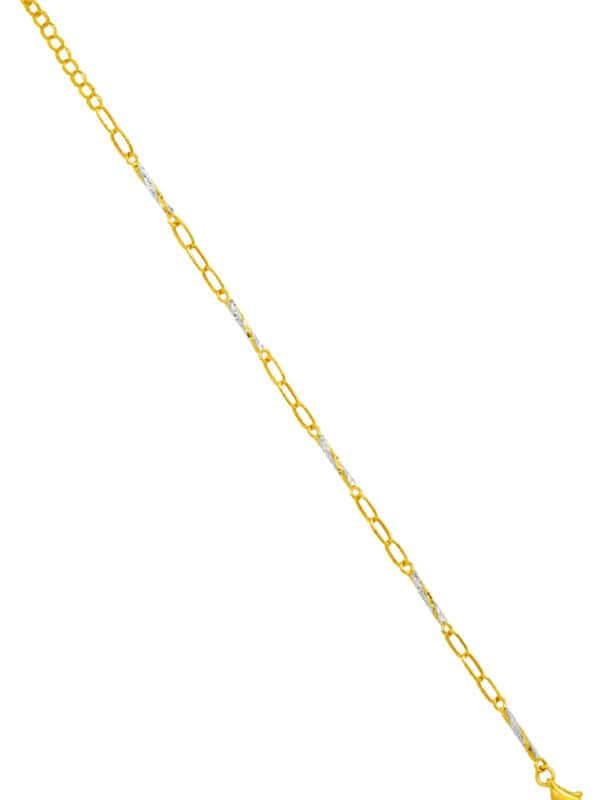 TOMEI Dual-Tone Bracelet, Yellow Gold 916/22K