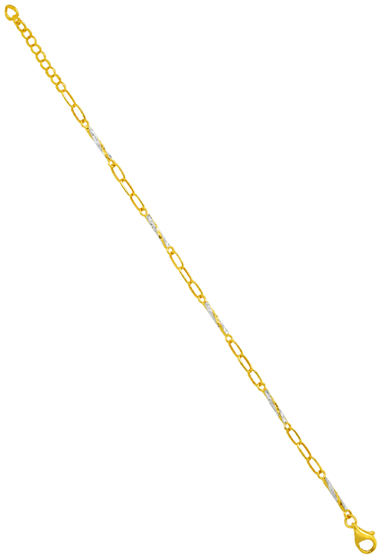 TOMEI Dual-Tone Bracelet, Yellow Gold 916/22K