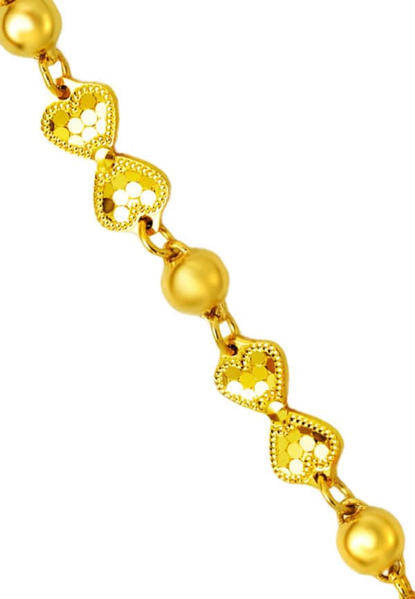 TOMEI Ribbon Bracelet, Yellow Gold 916/22K