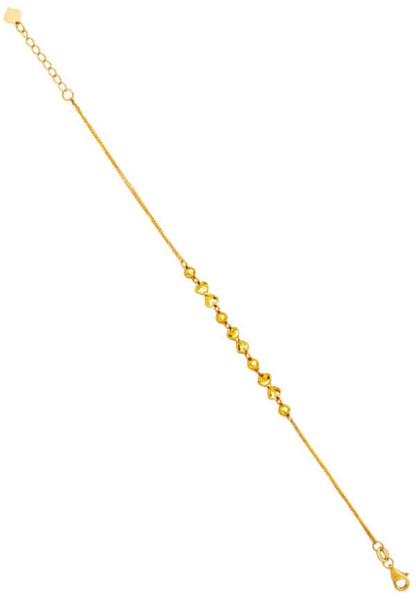 TOMEI Ribbon Bracelet, Yellow Gold 916/22K