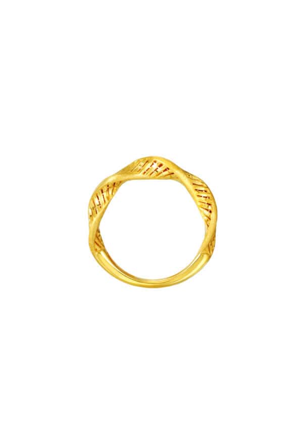 TOMEI Twist Ring, Yellow Gold 916/22K