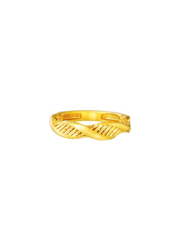 TOMEI Twist Ring, Yellow Gold 916/22K