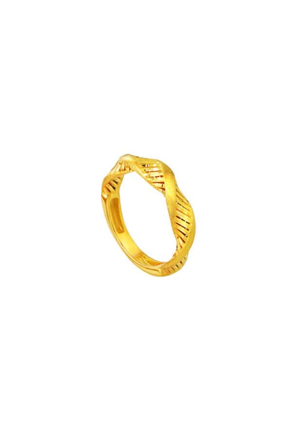 TOMEI Twist Ring, Yellow Gold 916/22K