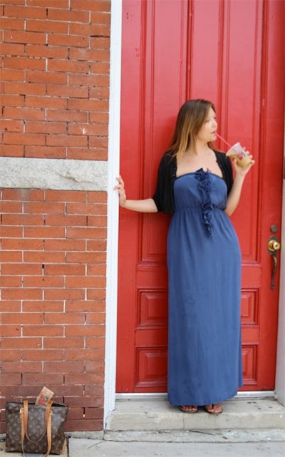 About Adrienne Everheart Blue Dress Photo