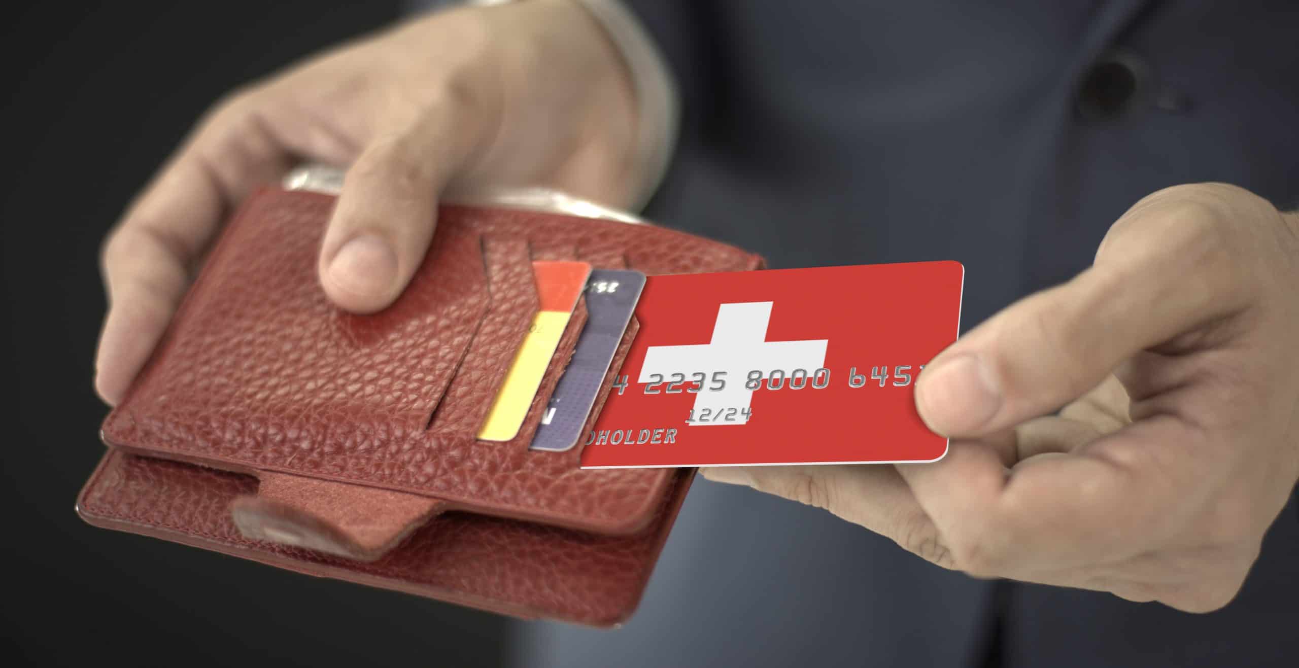 Kreditkarten eines Schweizer Bankkontos