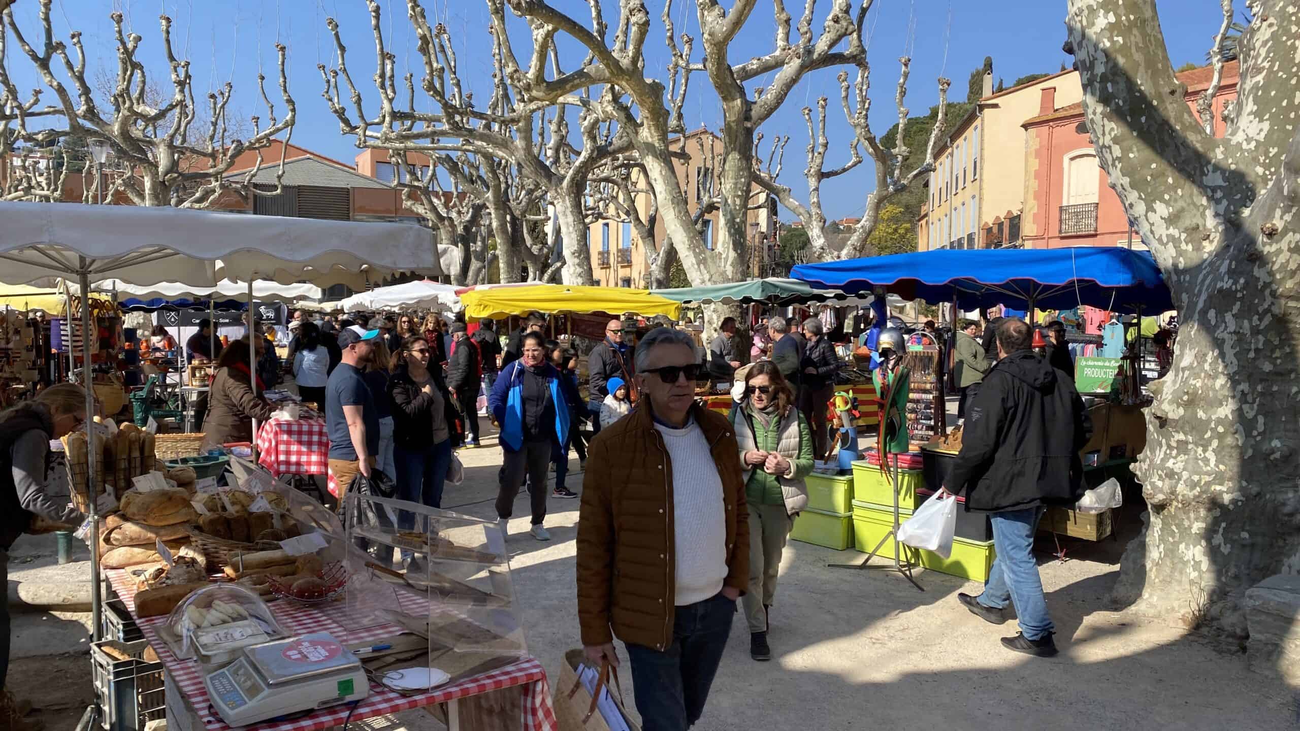 The wonderful Collioure market on Wednesday and Sundays