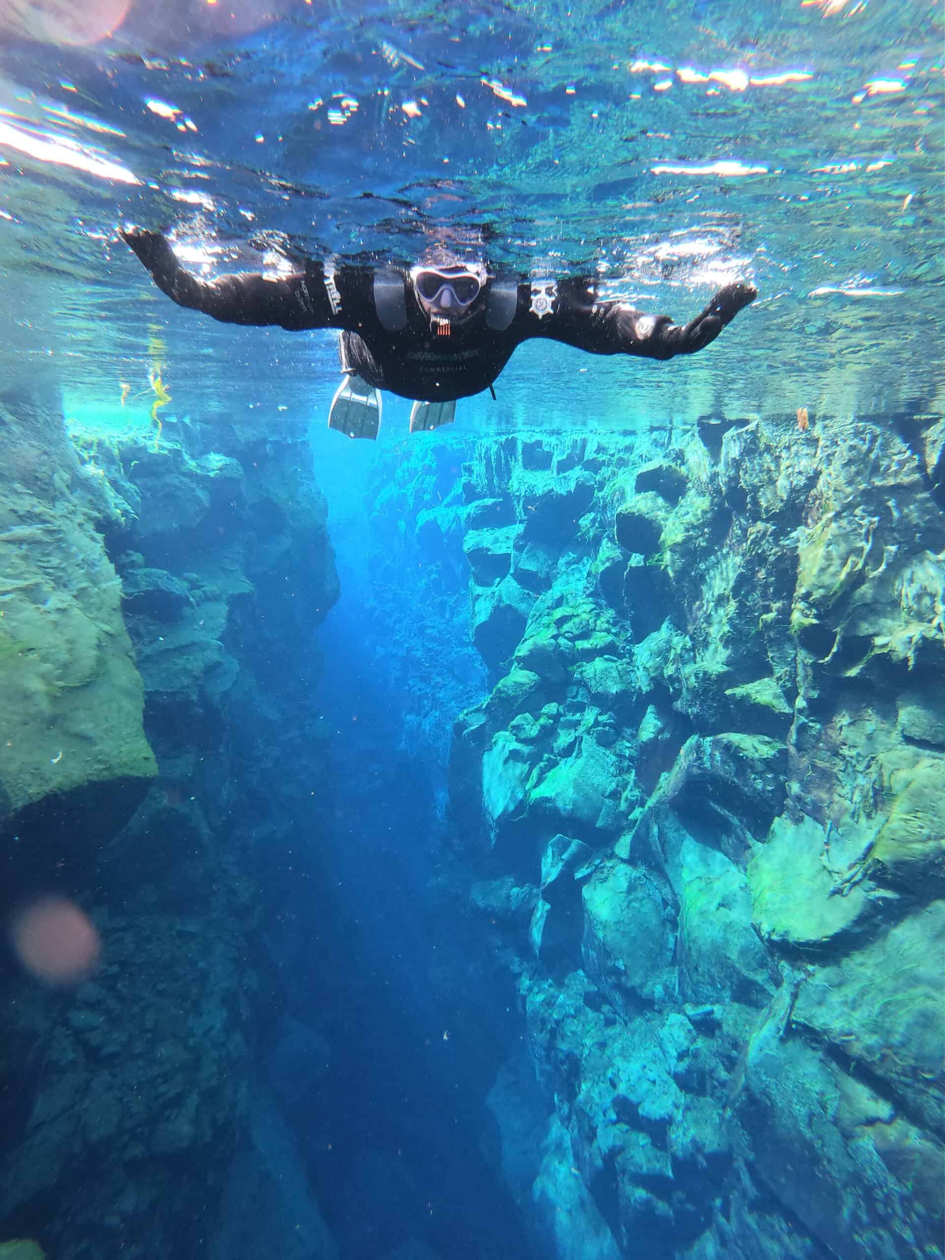 Seeing this kind of view is what makes Silfra snorkeling worth it.