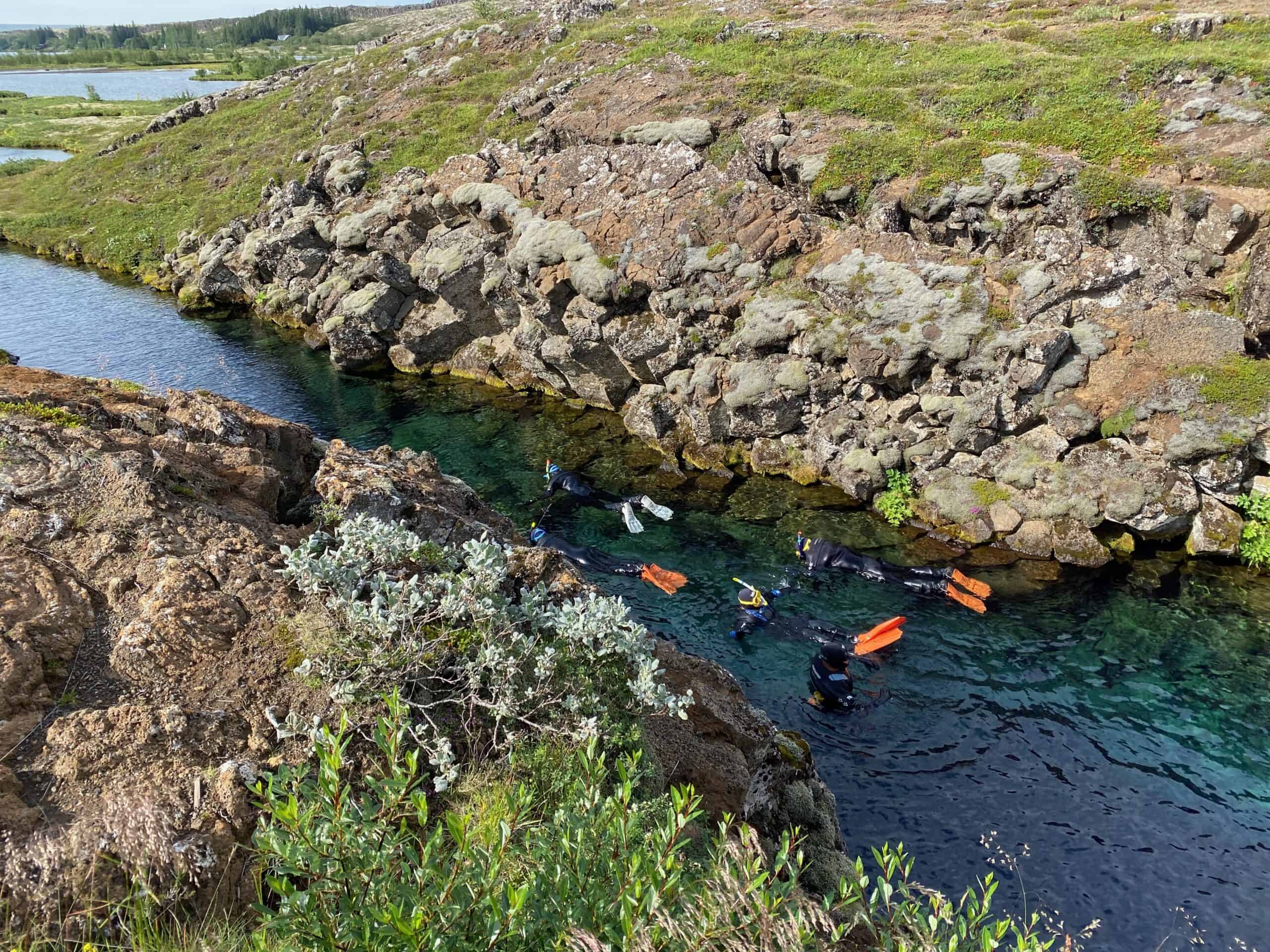 On our way snorkeling in Silfra