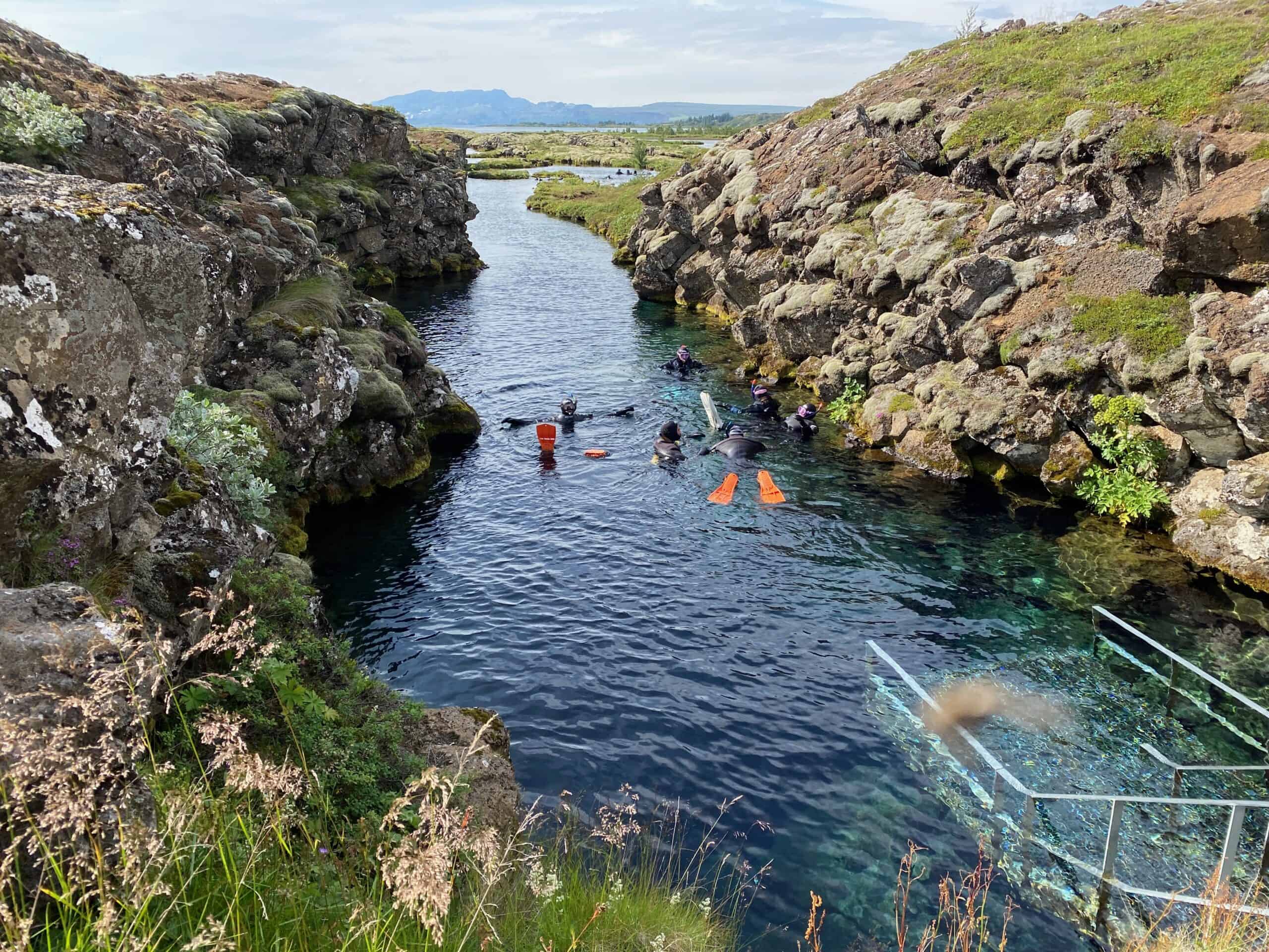 Heading off down the Silfra fissure 