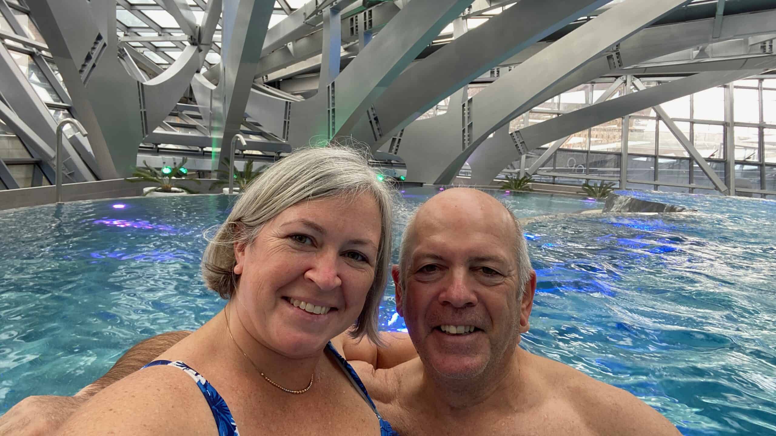 Our picture enjoying the Inuu spa