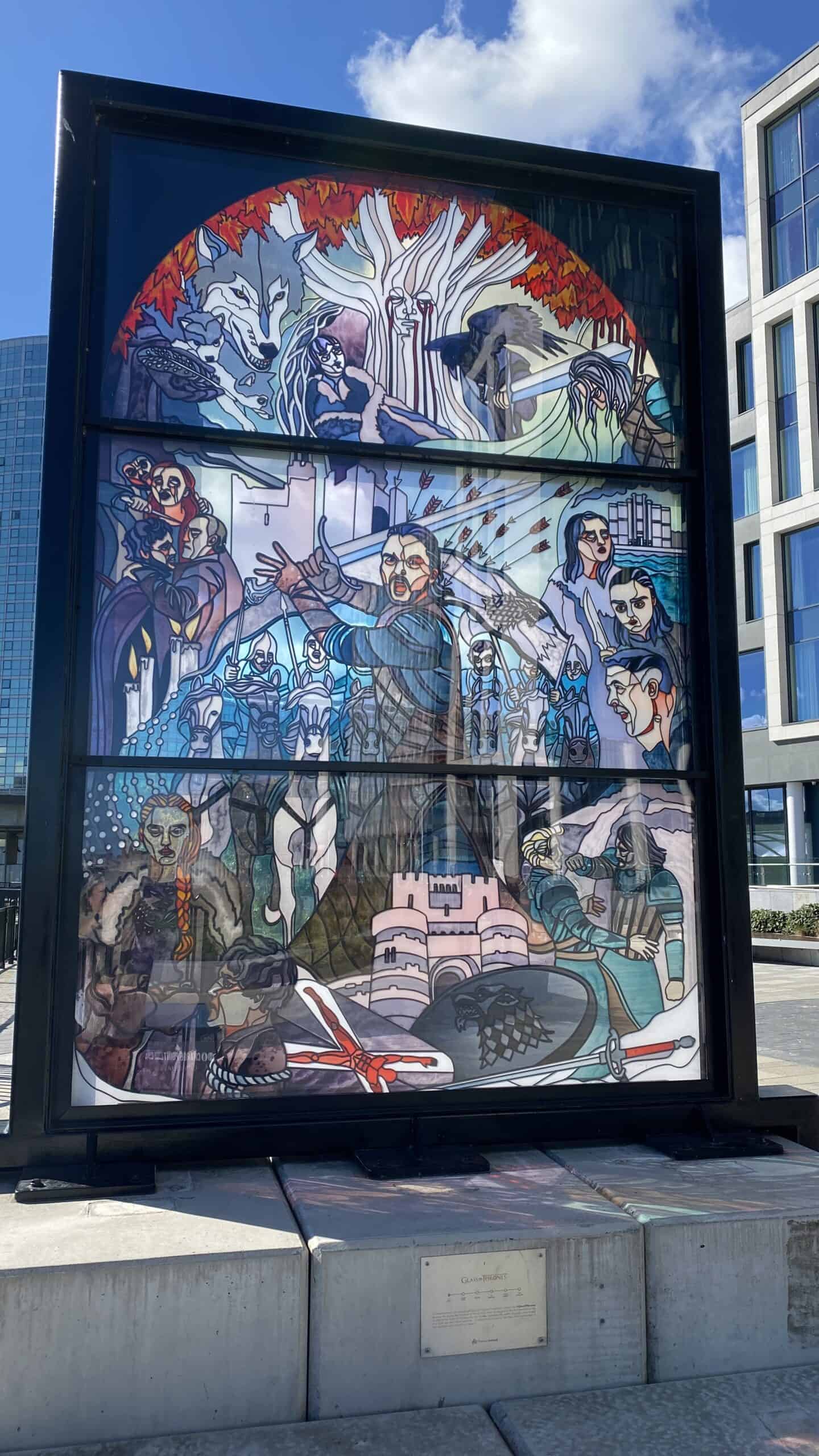 House of Stark glass panel