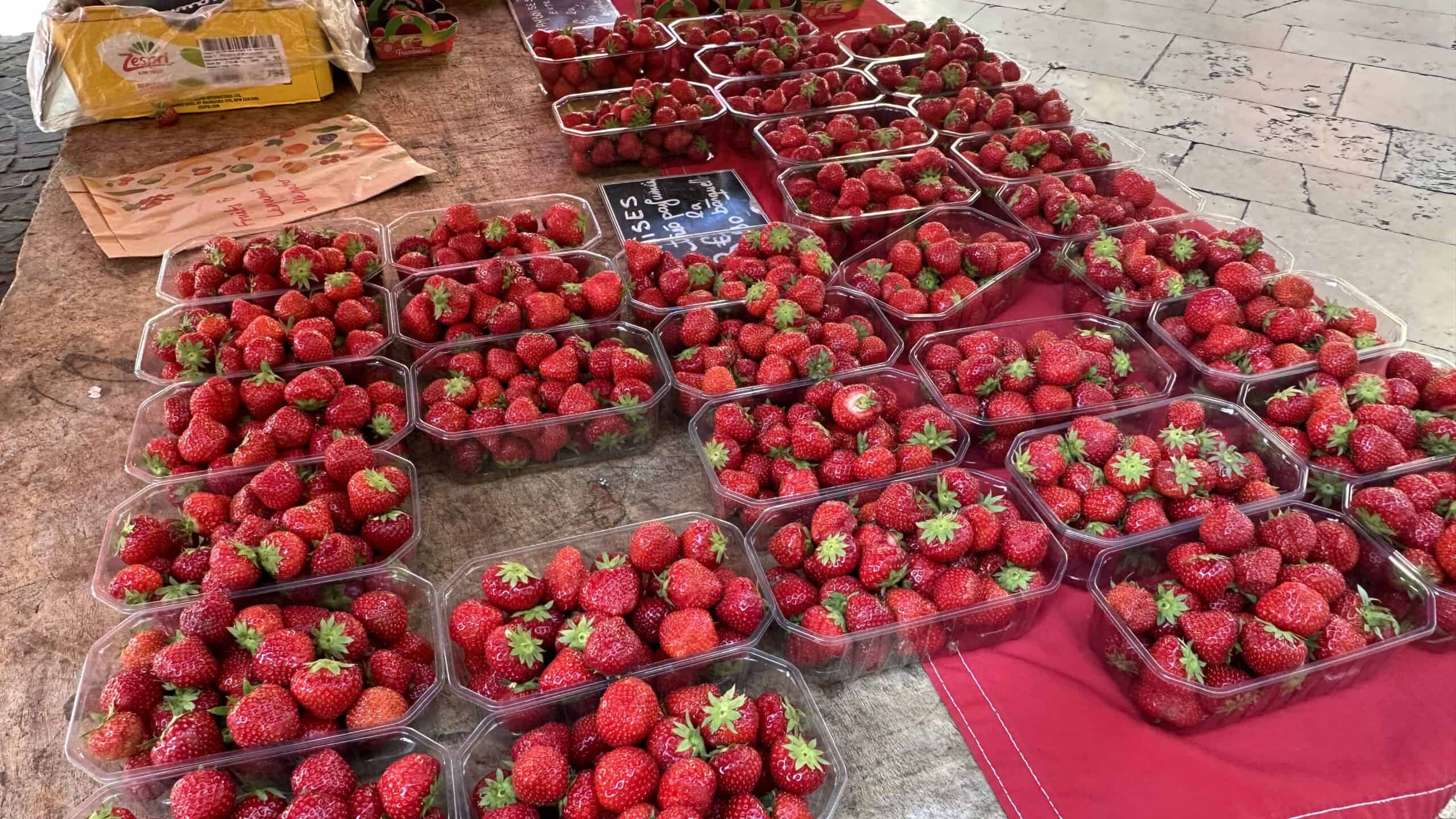 Strawberries at the market