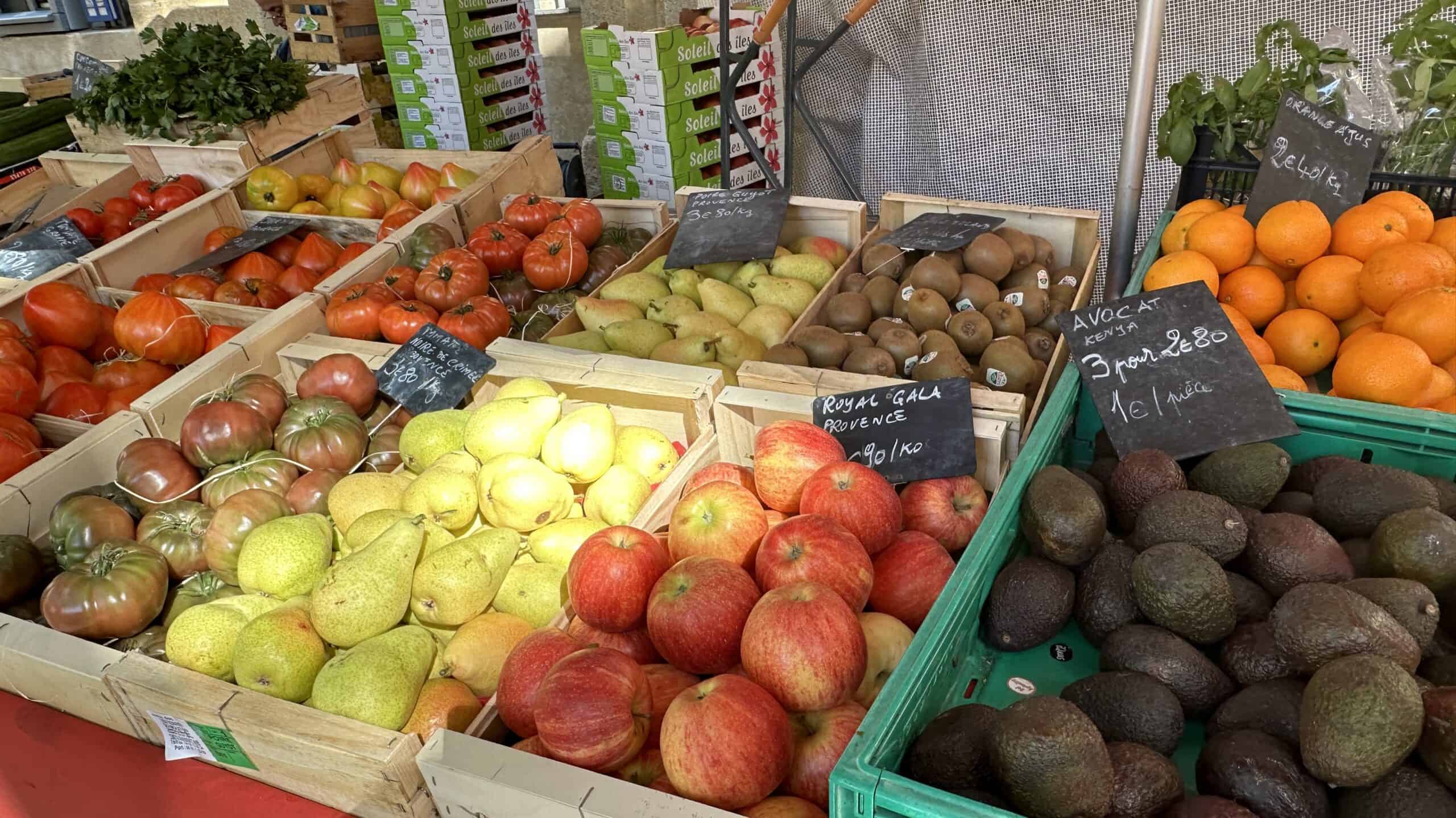 Produce at the market
