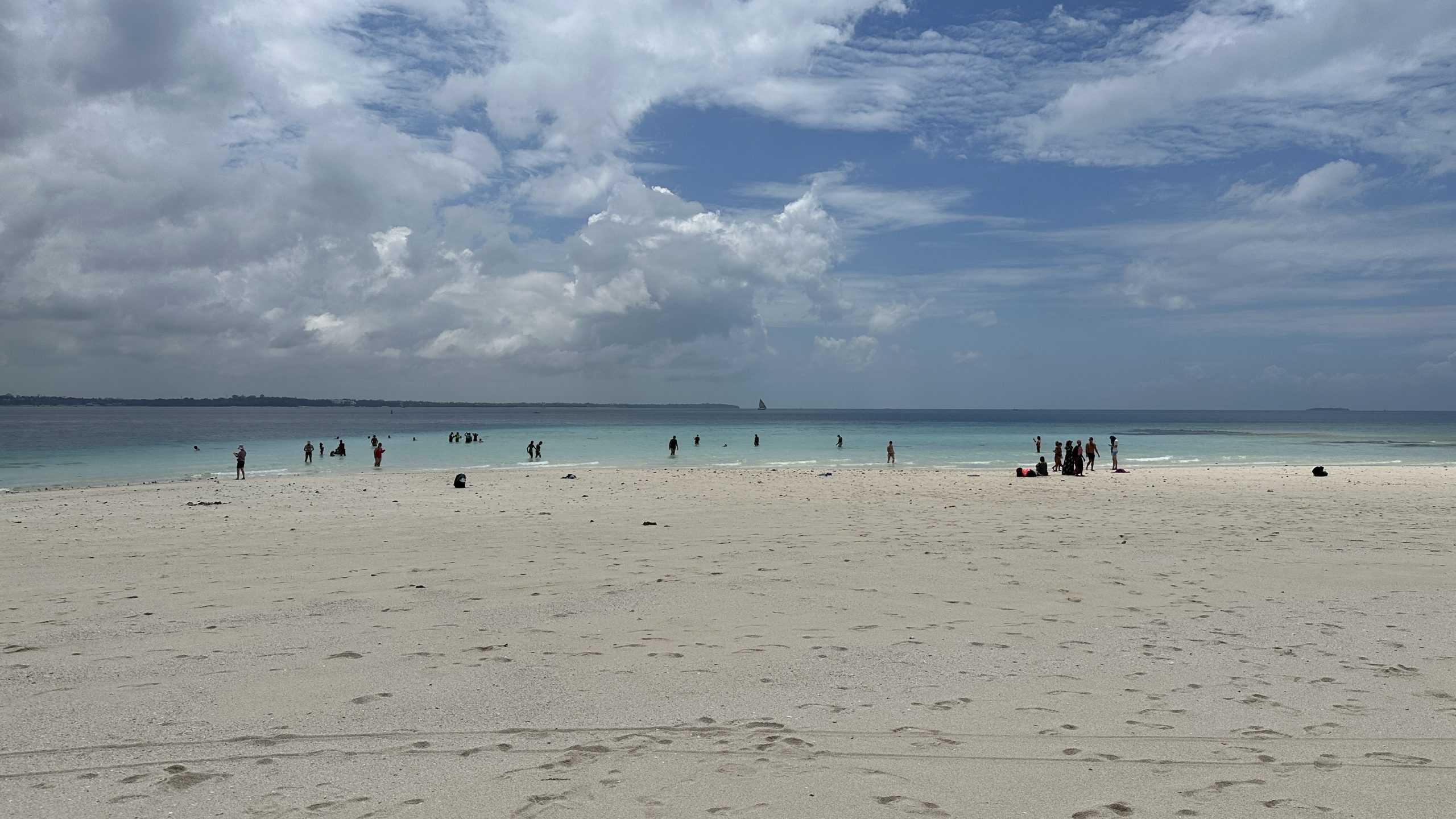 Lounging in the warm water