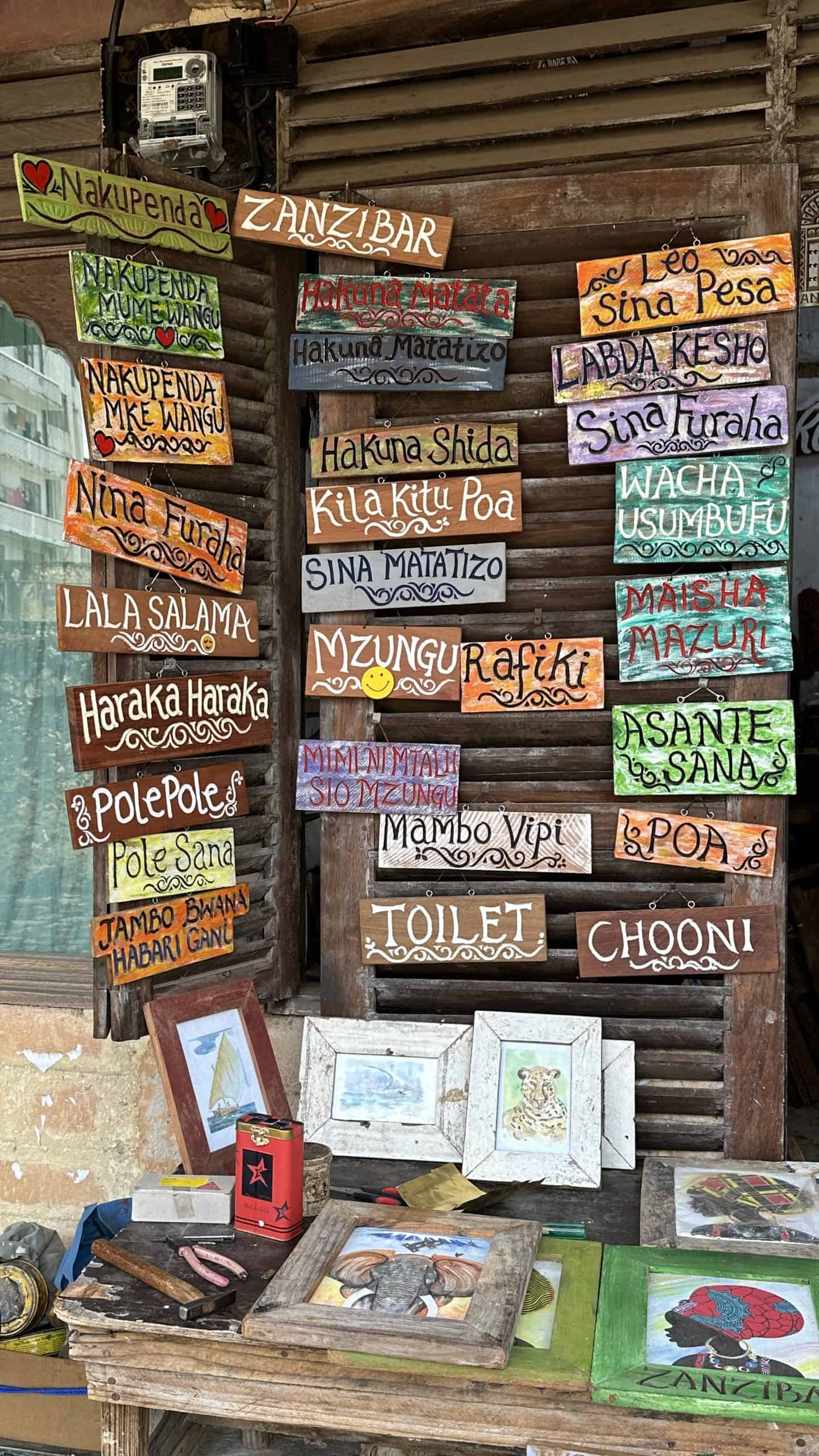 Fun artwork in Stone Town