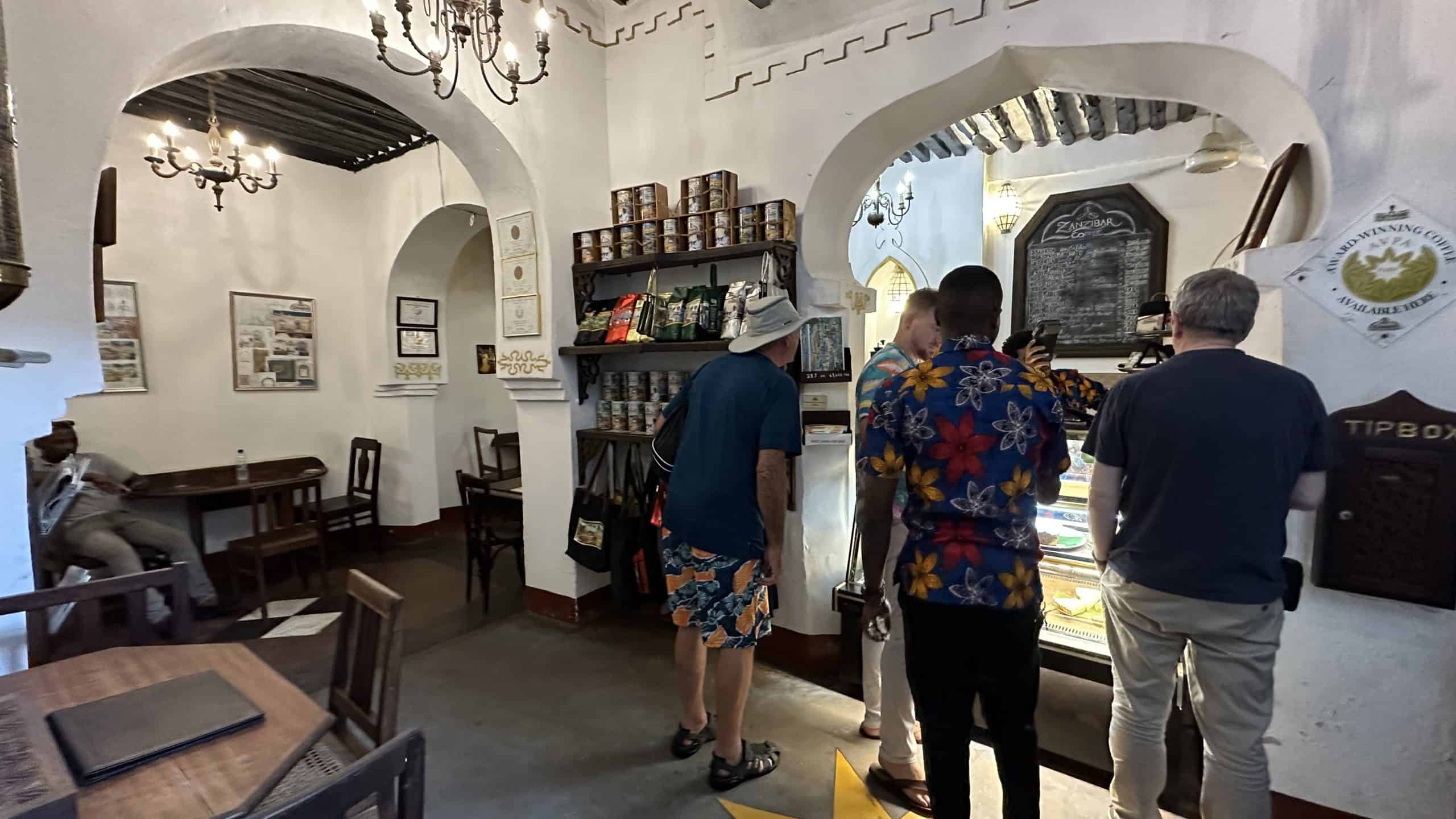 Order counter at Zanzibar Coffee House