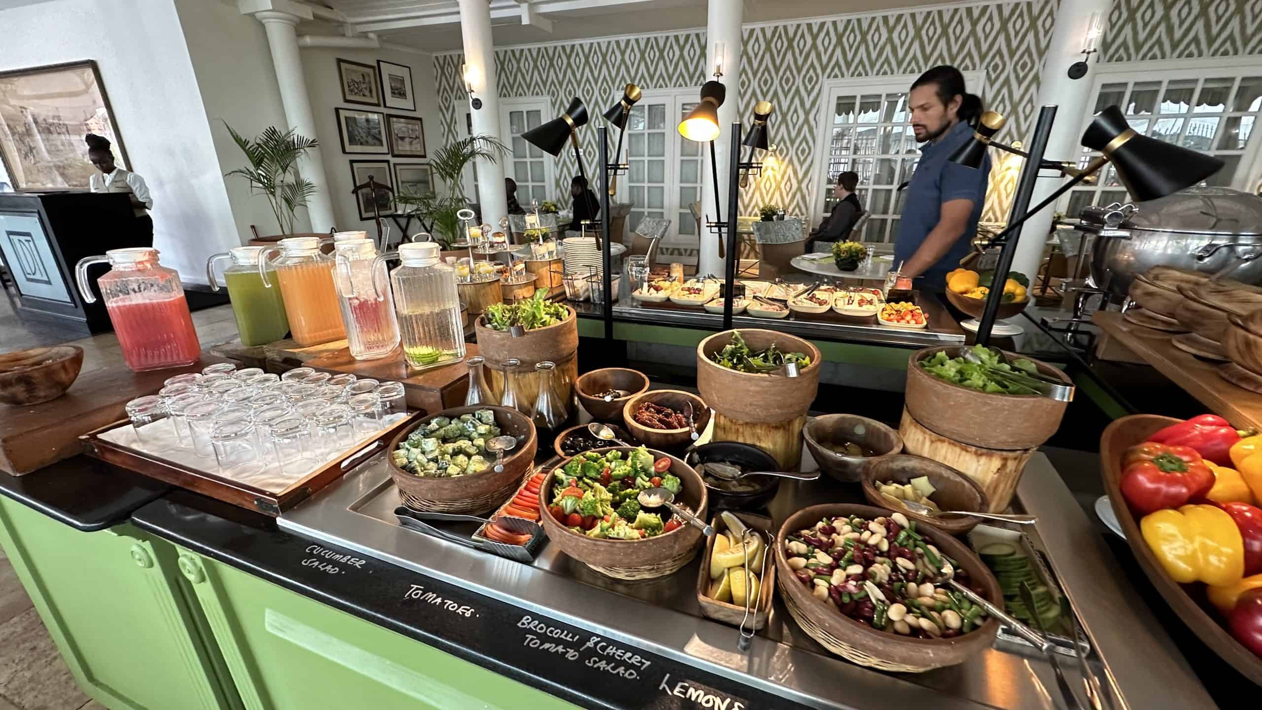 buffet at Fairmont Norfolk Hotel