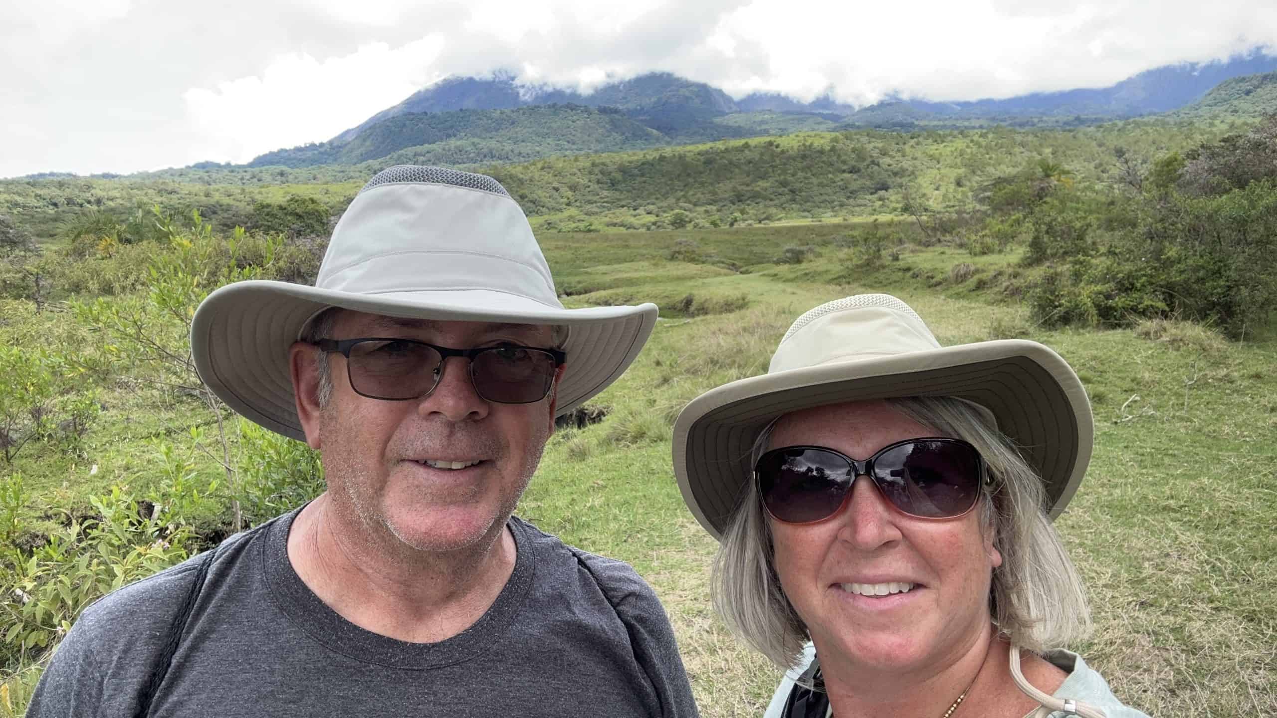 Our selfie in Arusha National Park