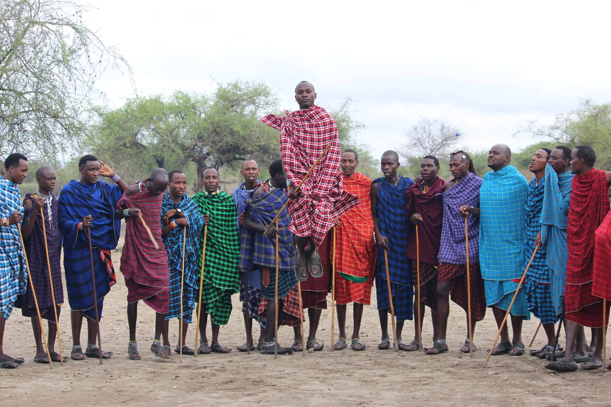 Jumping Maasai men