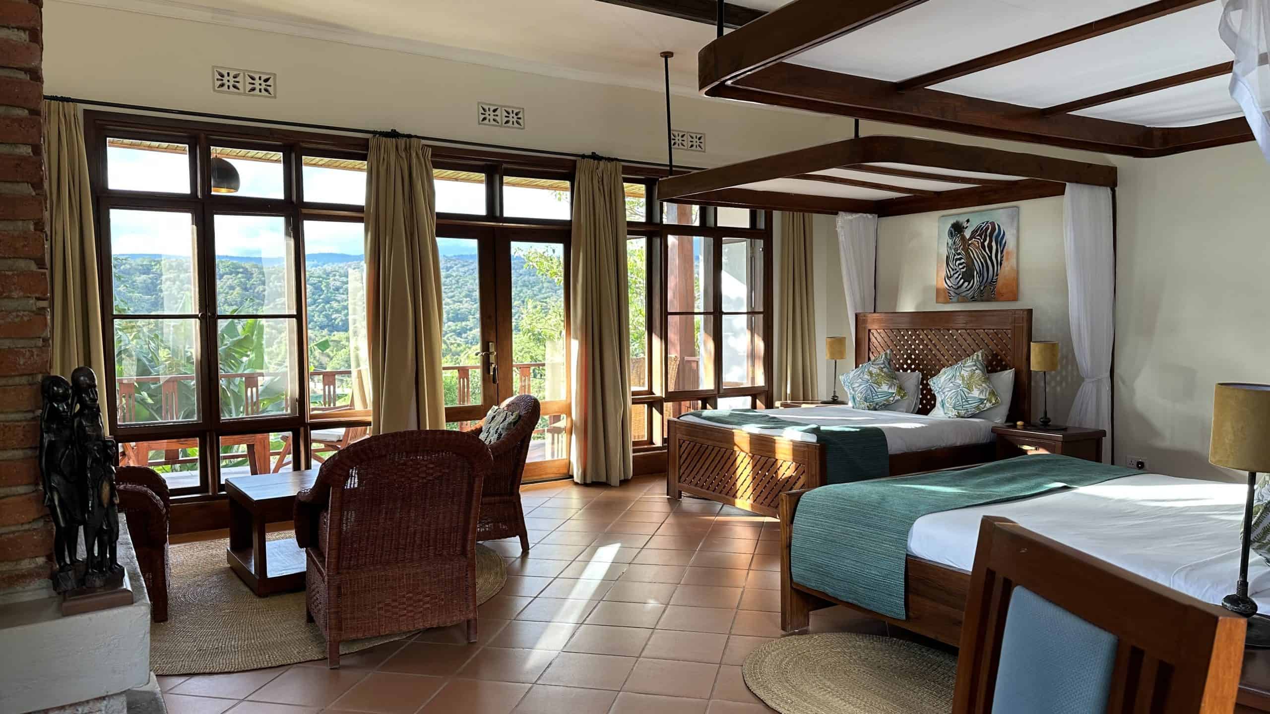 Bedrooms with two beds