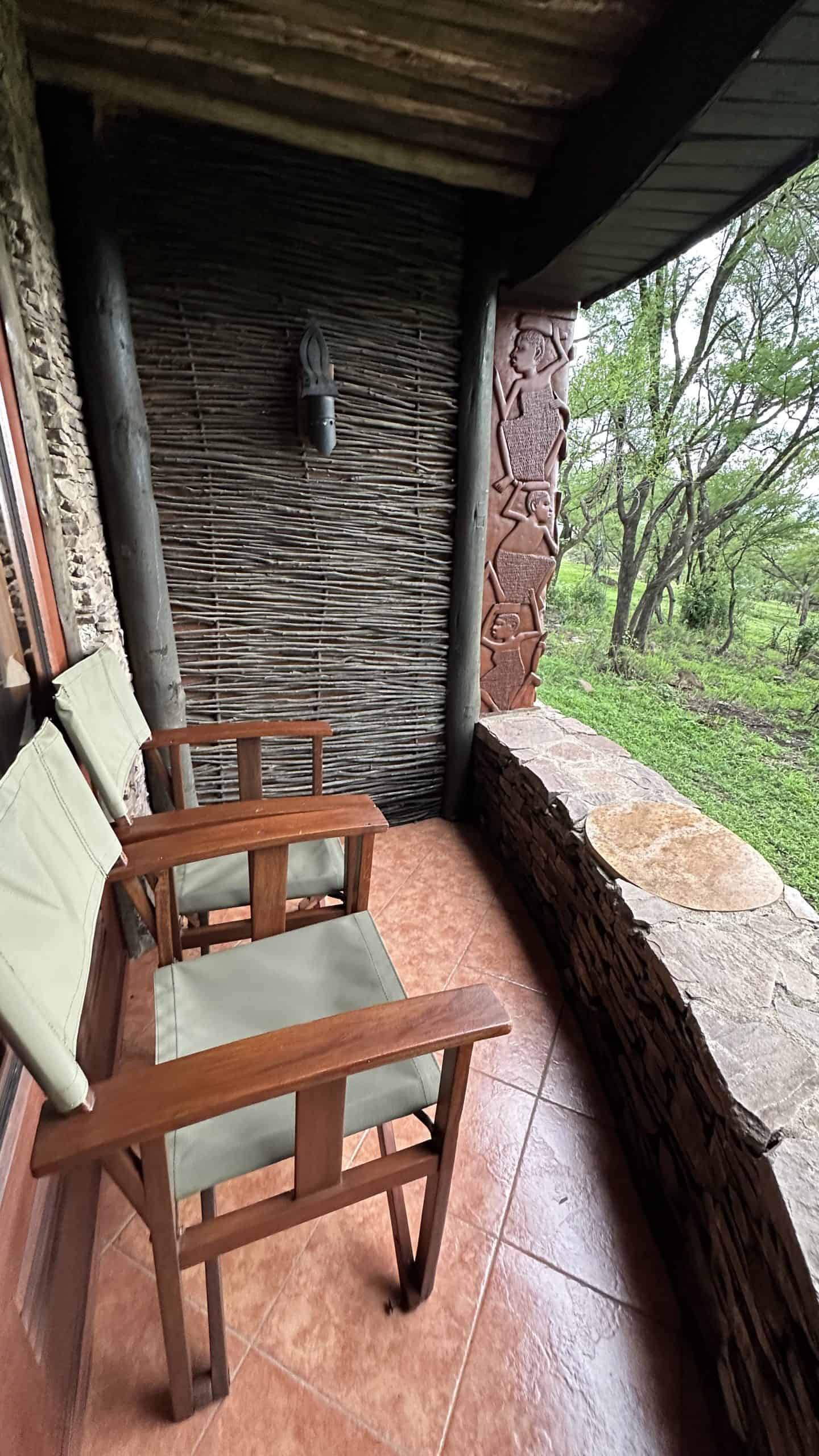 Balcony at lodge room