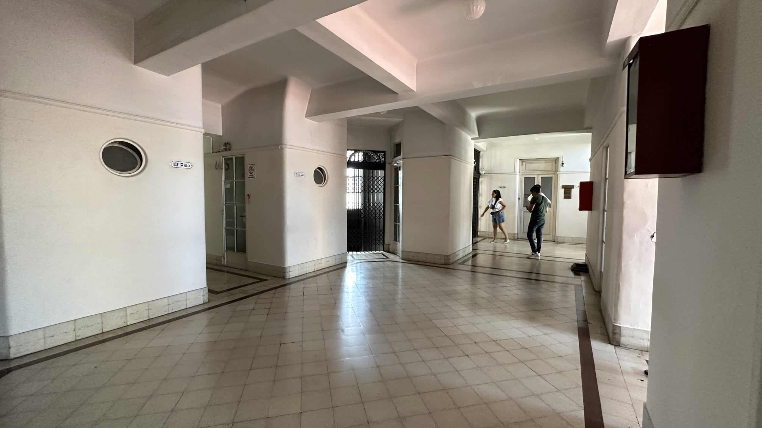 Inside the corridors of the office building