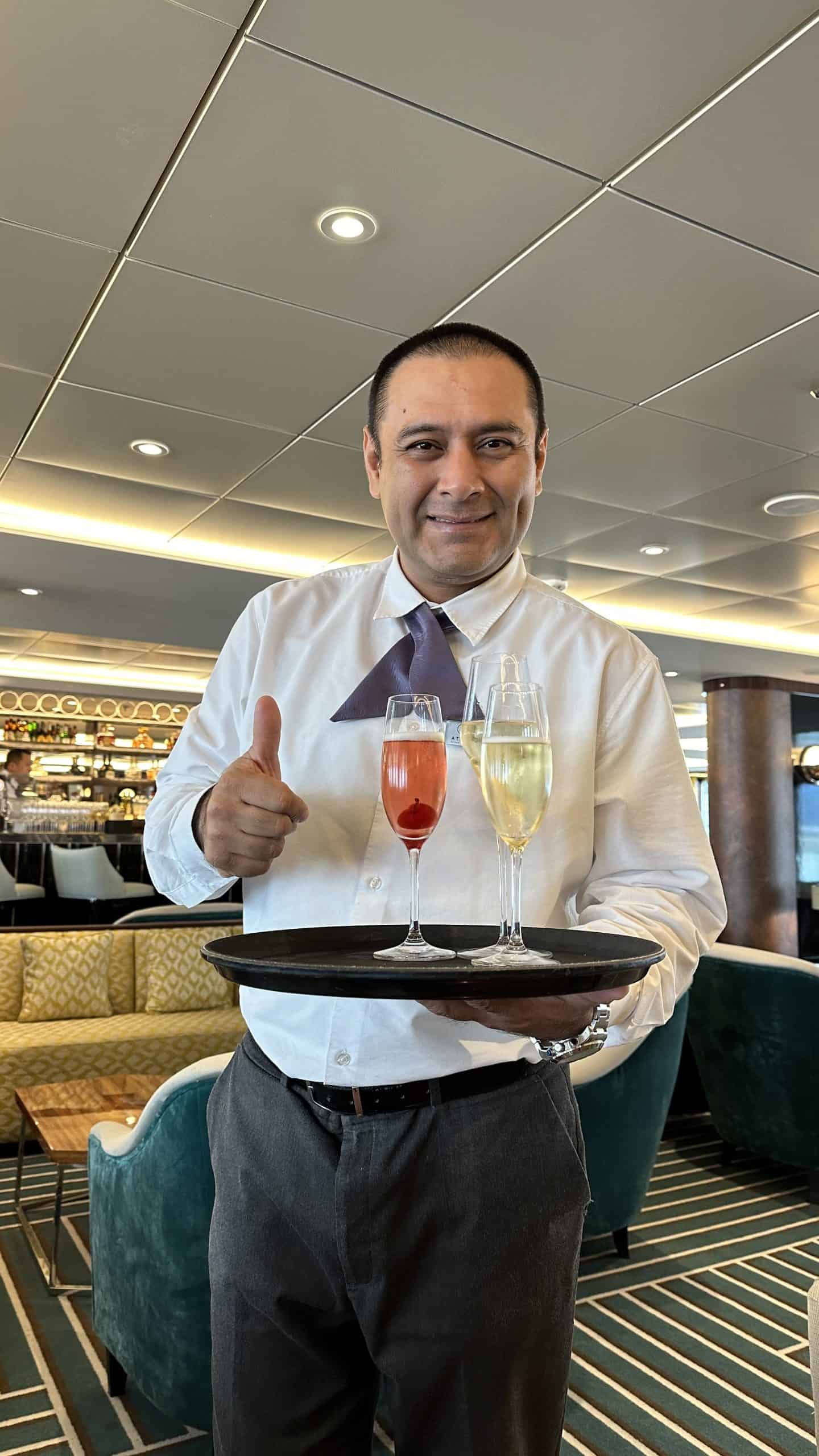 Welcome drinks onboard