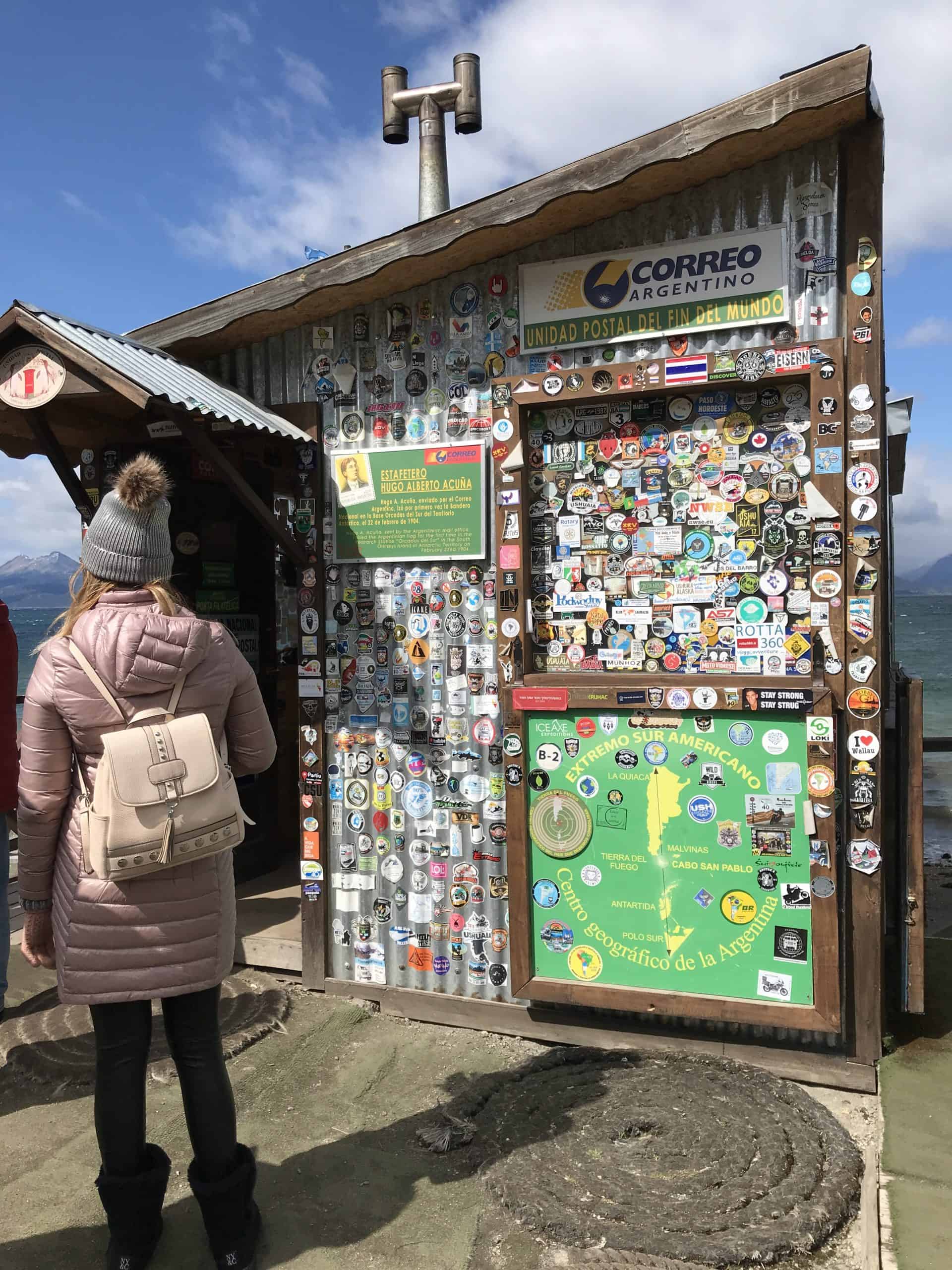 Stickers on the post office