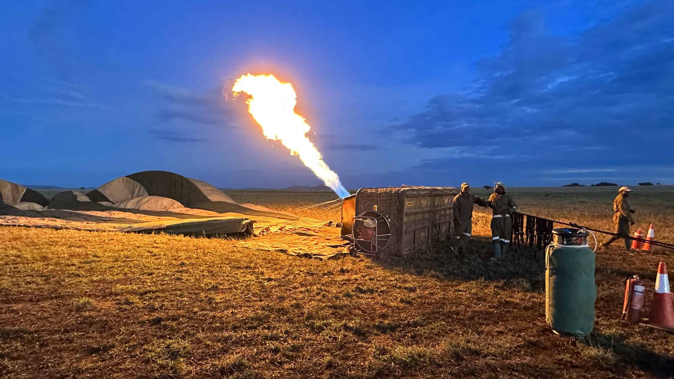 Testing the burners