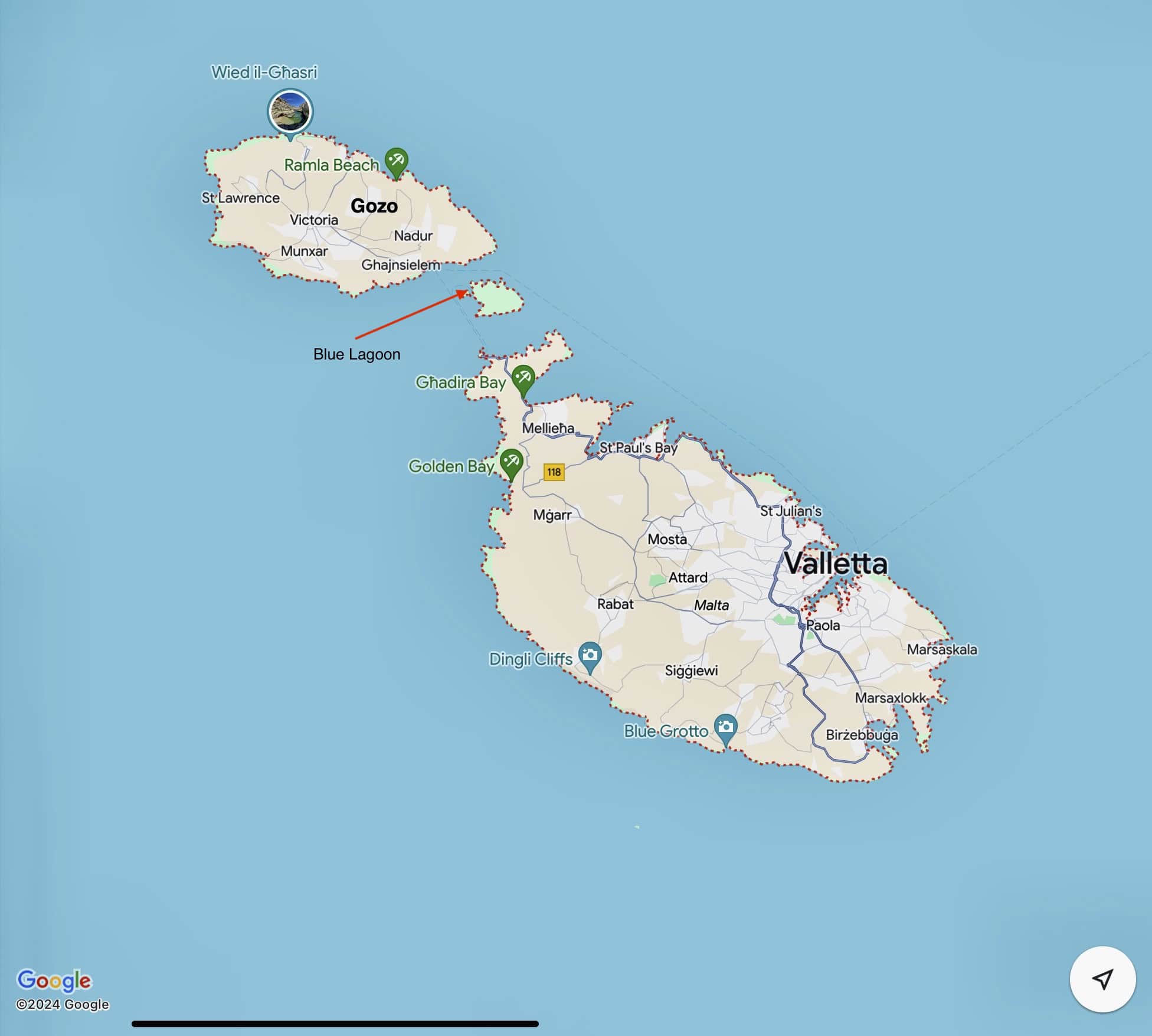 Map of Malta