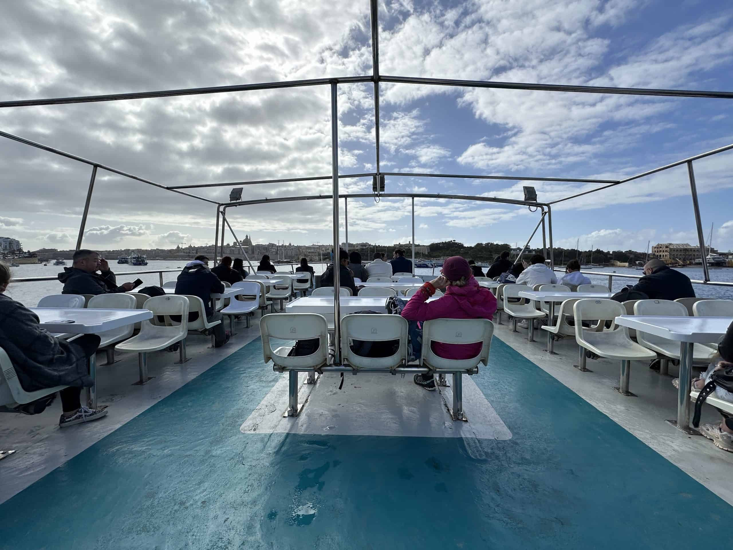 Upper deck of the MV Lady Shelley