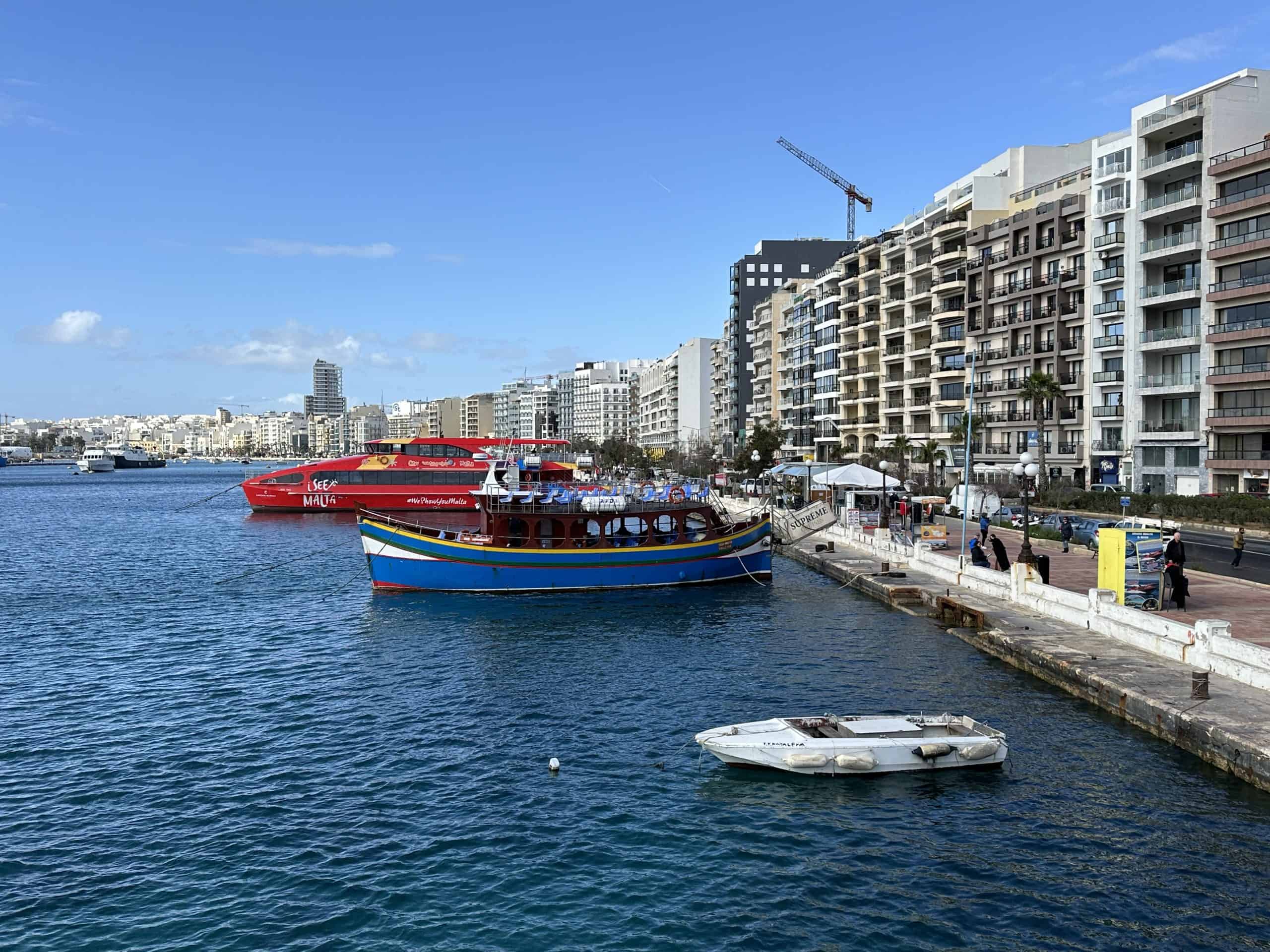 Boat terminal in Sliema