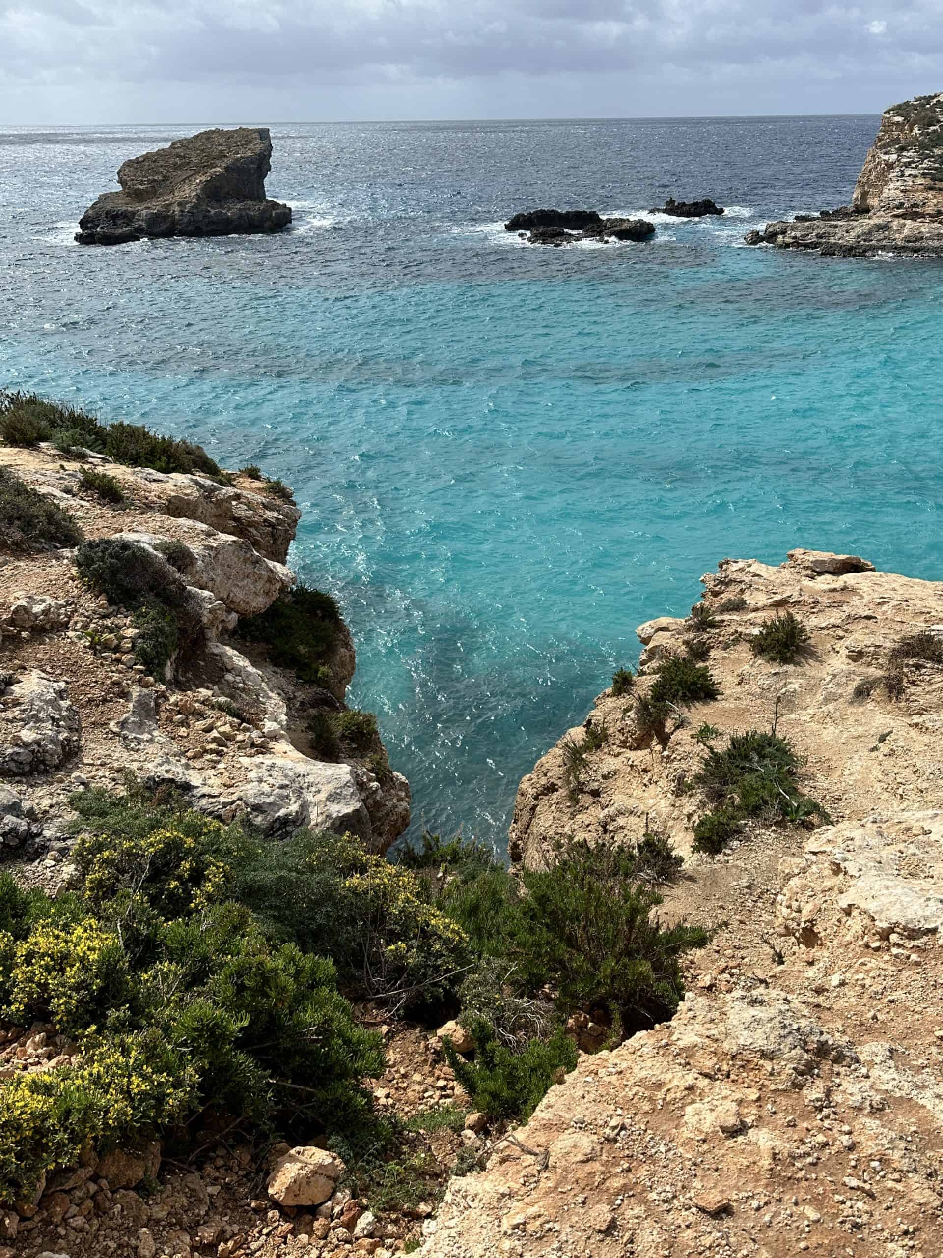 The coast of Comino