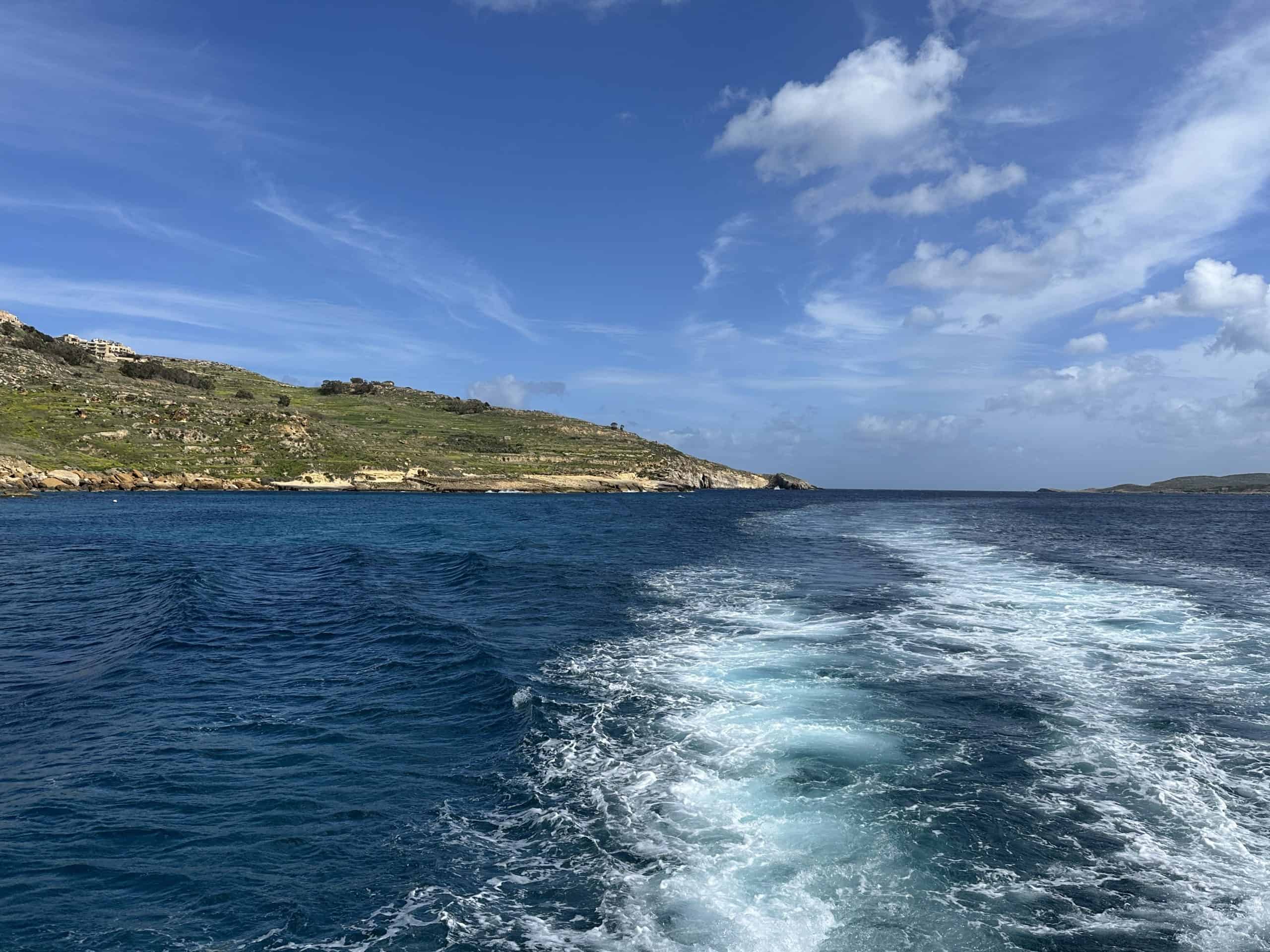 The passage from Blue Lagoon to Gozo