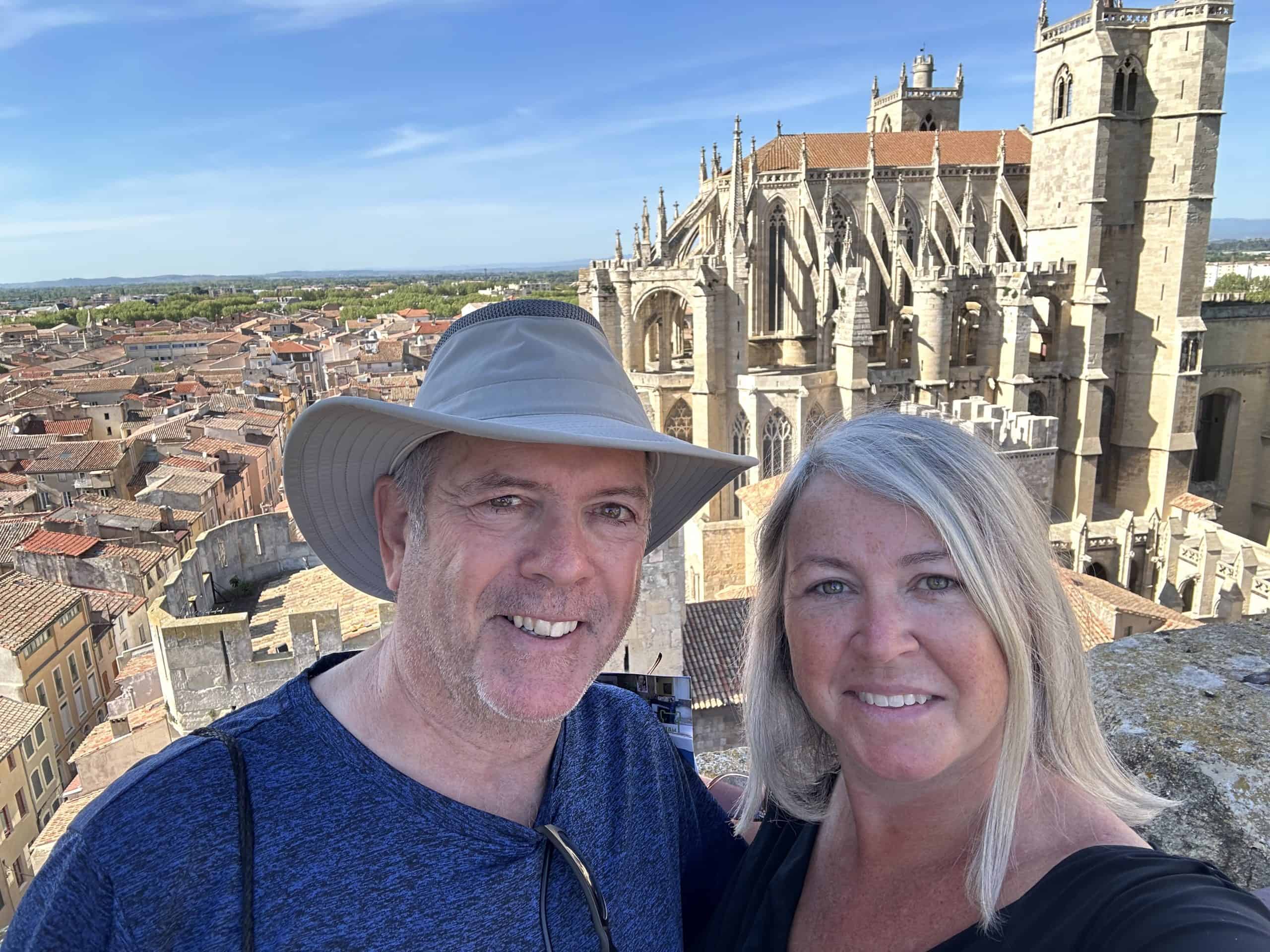 Our photo in front of the Cathedral