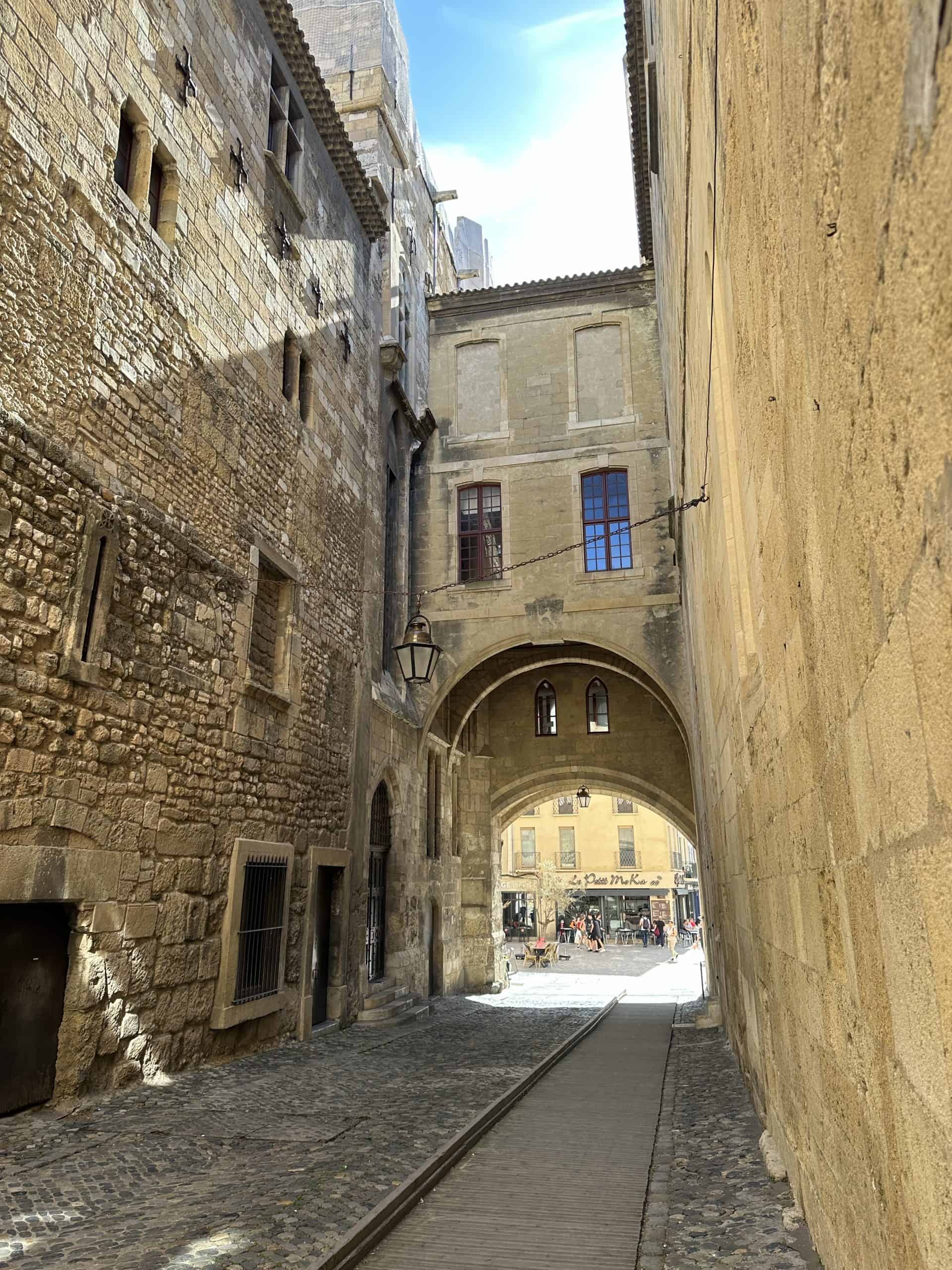 Cobblestone street from main square to the cloister